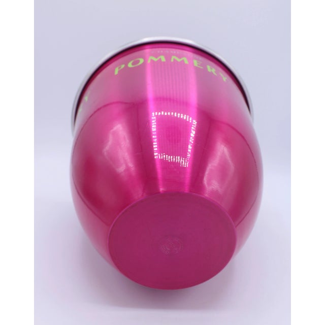 Metal Vintage French Pommery Champagne Ice Bucket (Pink) For Sale - Image 7 of 10