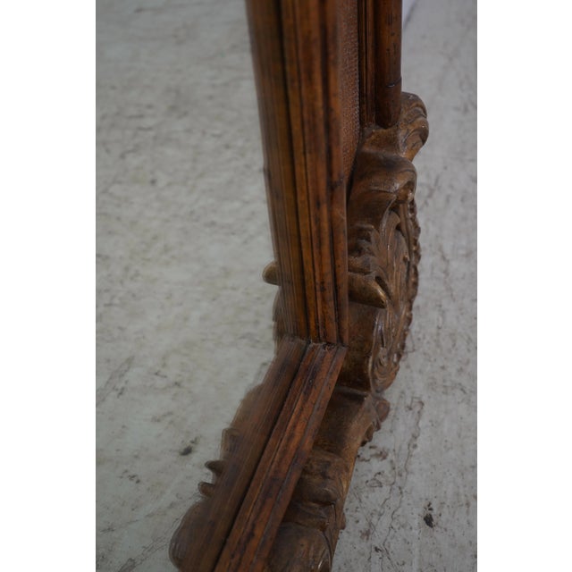 Maitland Smith Large Ornate Mirror W. Rattan Trim For Sale In Philadelphia - Image 6 of 12