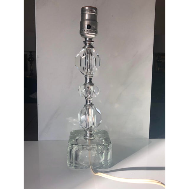 1970s 1970s Faceted Crystal Desk Lamp For Sale - Image 5 of 15