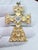 1960s 1960s Signed Schreiner New York Cross Pendant Brooch Clear Crystal With Original Chain For Sale - Image 5 of 15