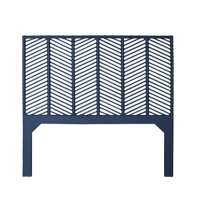 Not Yet Made - Made To Order Liam Standard Bed Double - Navy For Sale - Image 5 of 12