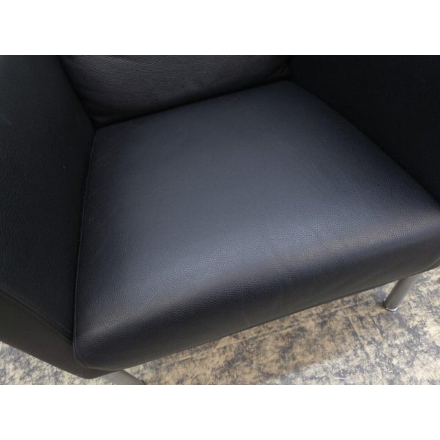 Black Jason Armchair in Leather from Walter Knoll For Sale - Image 8 of 12