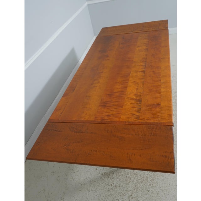Eldred Wheeler Attributed Benchmade Tiger Maple Dining Tavern Table For Sale - Image 16 of 18