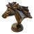1980s Vintage Americana Southwestern Cast Iron Horse Bust Sculpture For Sale