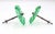 Pair of Vintage Floral Green Pressed Glass Curtain Tie Backs For Sale - Image 4 of 6