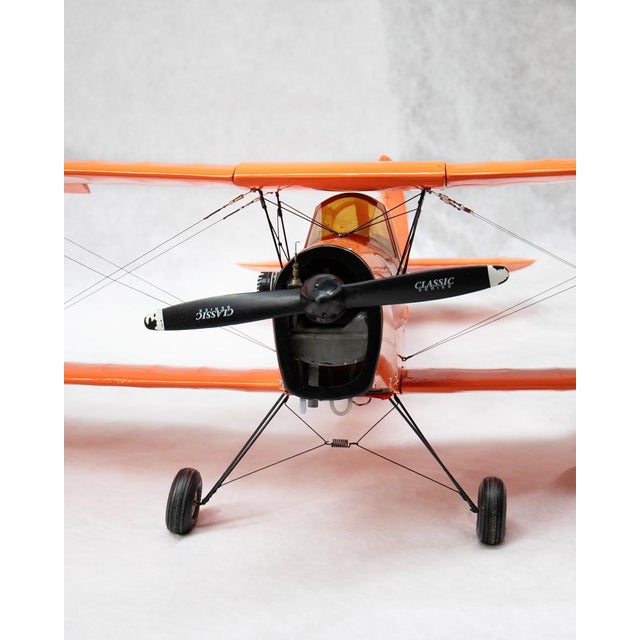Large Vintage Stampe SV.4 Biplane Airplane Model, 1980s For Sale - Image 3 of 16