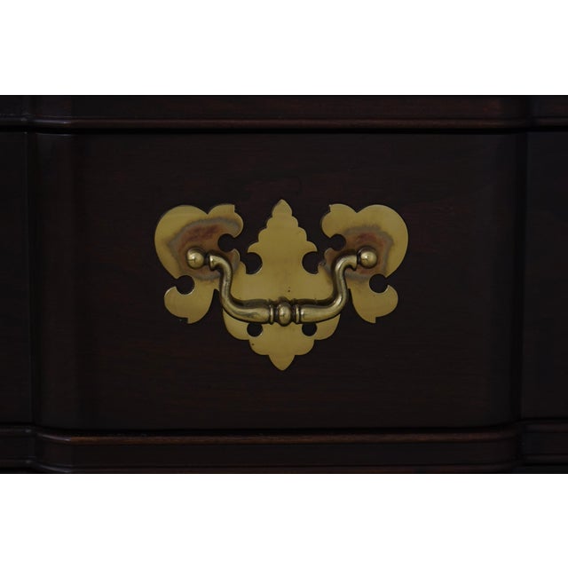 Wood Harden Cherry Chippendale Style Blockfront Secretary Desk For Sale - Image 7 of 12