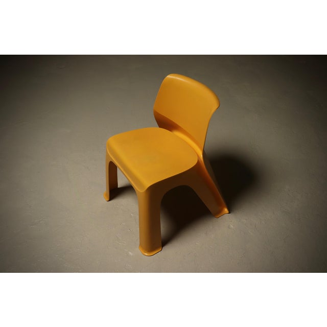 Sculptural Monobloc Chair in Yellow ABS Plastic, 1970s For Sale - Image 6 of 10