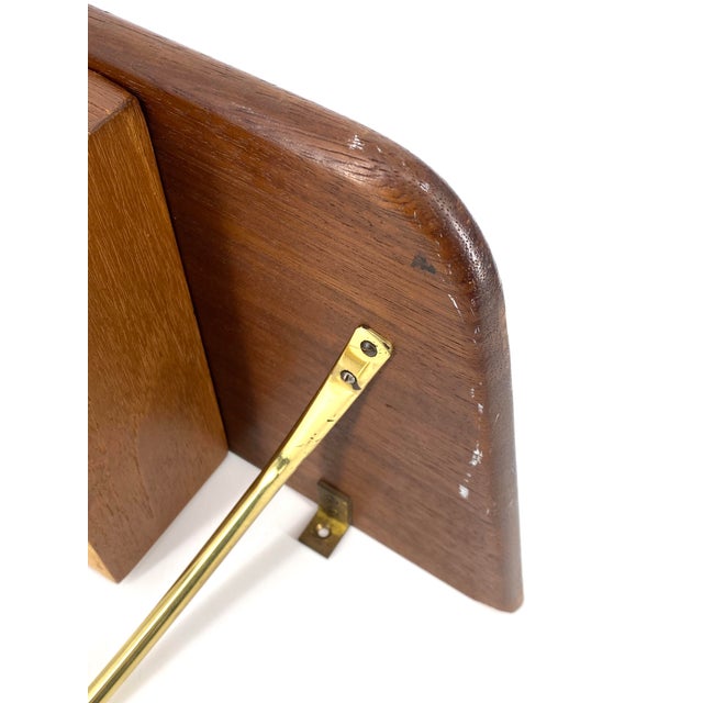 Mid-Century Modern Teak and Brass Key Console, 1950s For Sale - Image 15 of 17