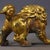 Early 20th Century Antique Gilt Bronze Guardian Lion – 3.1" Foo Dog Statue With Verdigris Patina For Sale - Image 5 of 9