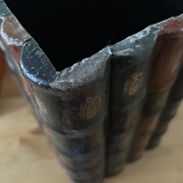 Vintage Faux Book Waste Bin For Sale - Image 9 of 9