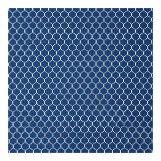 Sample - Schumacher Fishnet Fabric in Marine For Sale