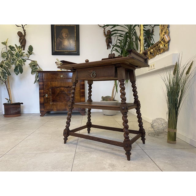 Wilhelminian Brown Side Table For Sale - Image 11 of 18