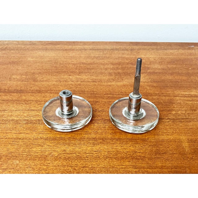 Mid-Century Modern Space Age Glass and Metal Door Handle, Germany, 1960s For Sale - Image 17 of 18