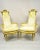 Vintage French Hollywood Regency Yellow Fireside Lounge Chairs - a Pair. Item features a yellow painted original finish,...