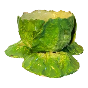 Antique 19th Century Italian Crown M Naples Napoli Lettuceware Cabbage Leaf Bowl