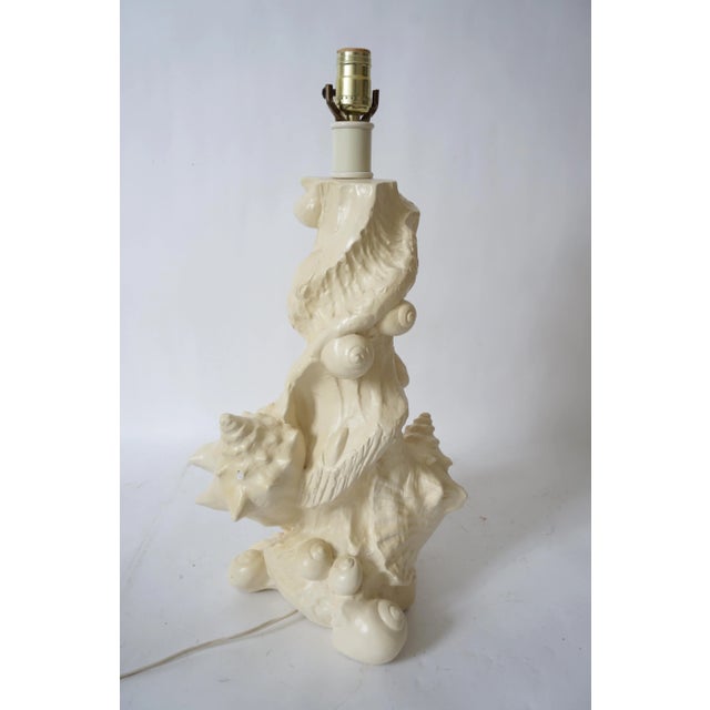 1960s Sirmos Table Lamp Double Shell Motif For Sale - Image 5 of 12