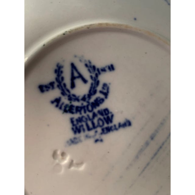 Vintage Blue & White Ailertons England Willow Plates- Set of 2 For Sale - Image 4 of 9