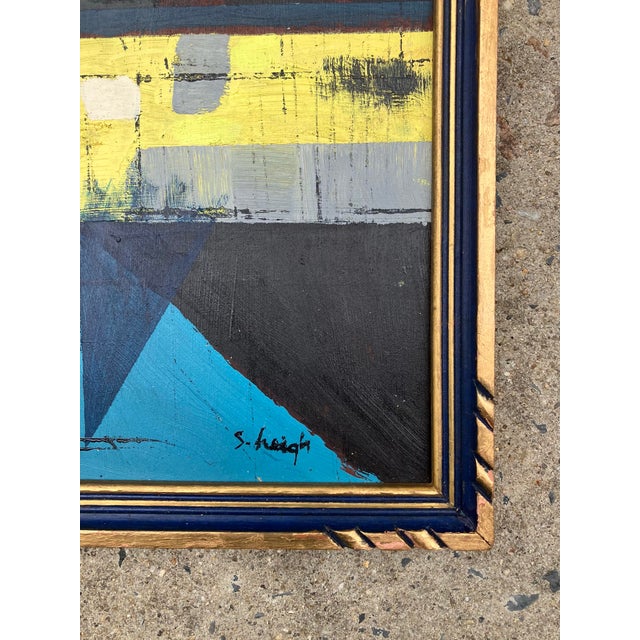 Original approx 11 x 15 painting on Masonite signed bottom right Overall size with antique wood frame is approximately 12...