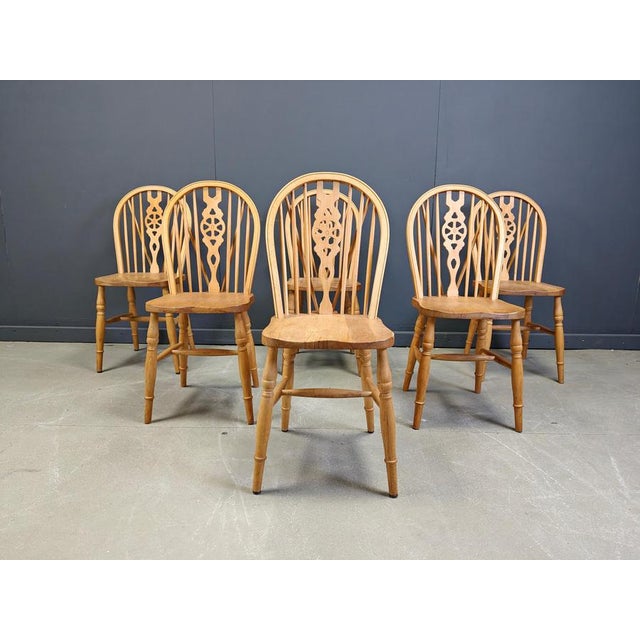 Vintage Dining Chairs from Ercol, 1950s, Set of 6 For Sale - Image 12 of 15
