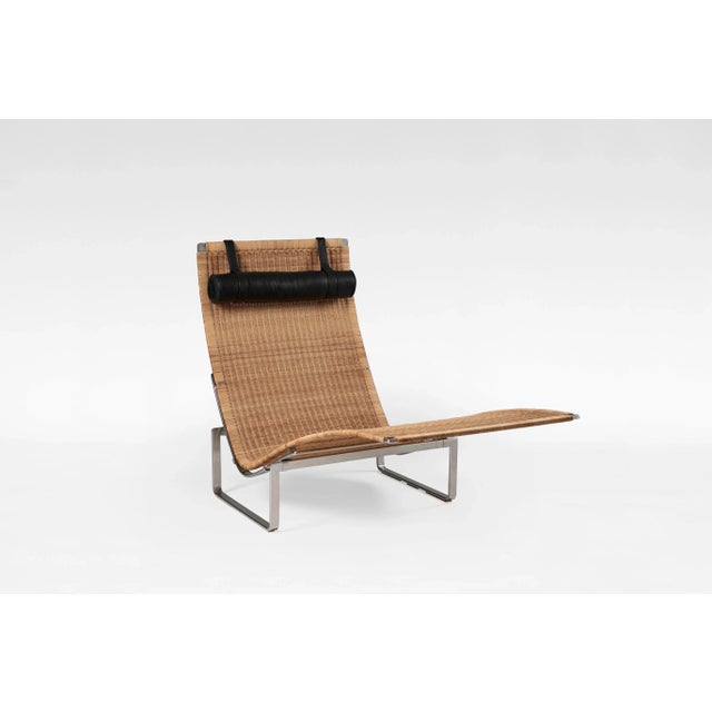 Contemporary Vintage PK 24 Chaise Lounge in Leather by Poul Kjærholm for Fritz Hansen For Sale - Image 3 of 9