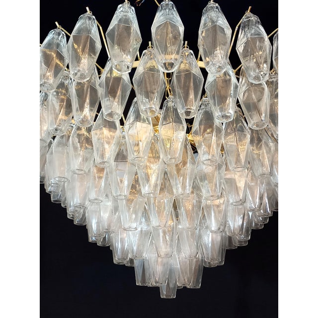 Handmade Crystal Polyhedron Glass Chandelier, 1962 For Sale - Image 11 of 12