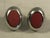 These eye catching Mexico Red Jasper Cabochon Sterling Earrings will be a simply elegant addition to any vintage jewelry...