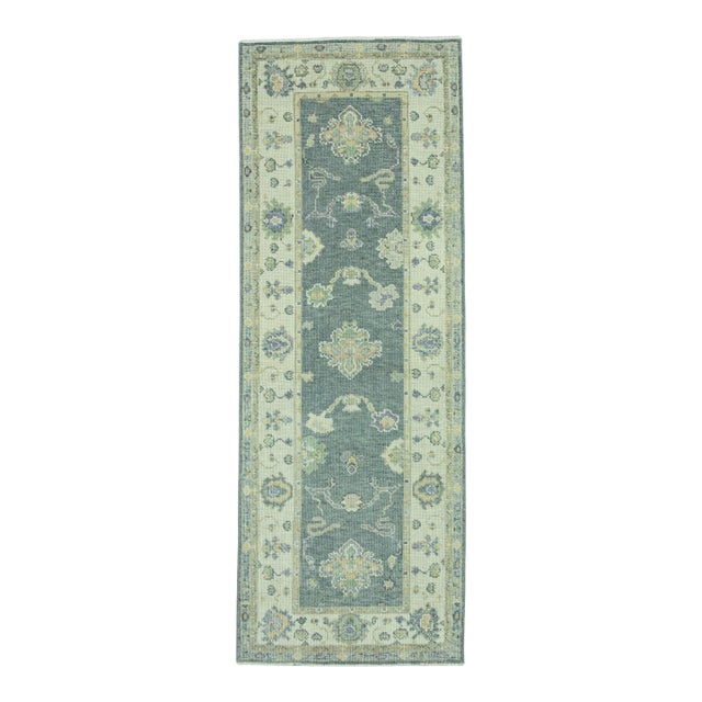Turkish Oushak Rug 2'9" x 7'6" #19136 For Sale