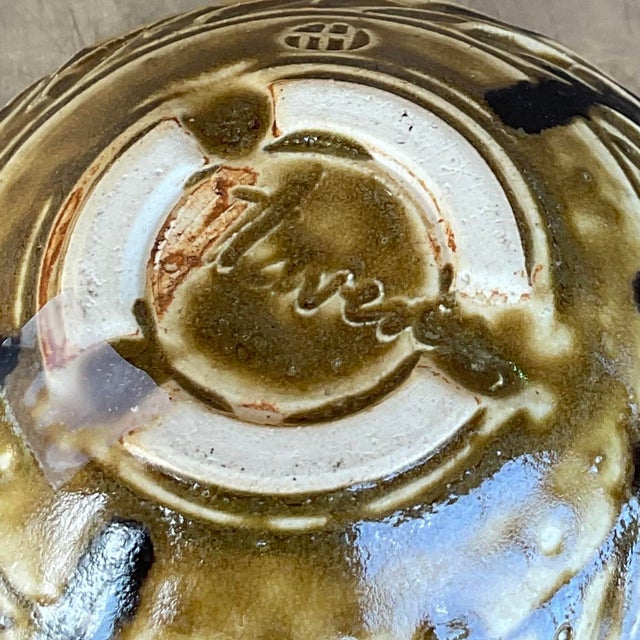 Vintage Boho Signed Studio Pottery Vase For Sale In West Palm - Image 6 of 8