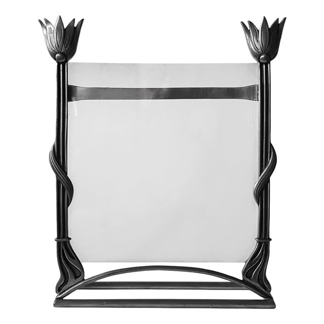 Italian Art Nouveau Style Pewter Photo Frame from Marinoni For Sale