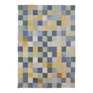 Hand Knotted Vintage Patchwork Kilim. 7'6" X 10'5" For Sale