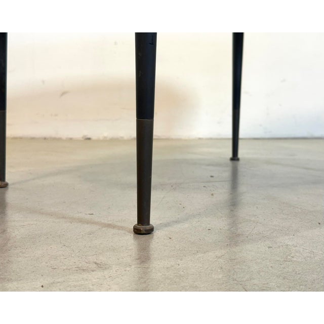 Black Teak Oval Coffee Table, 1960s For Sale - Image 8 of 9