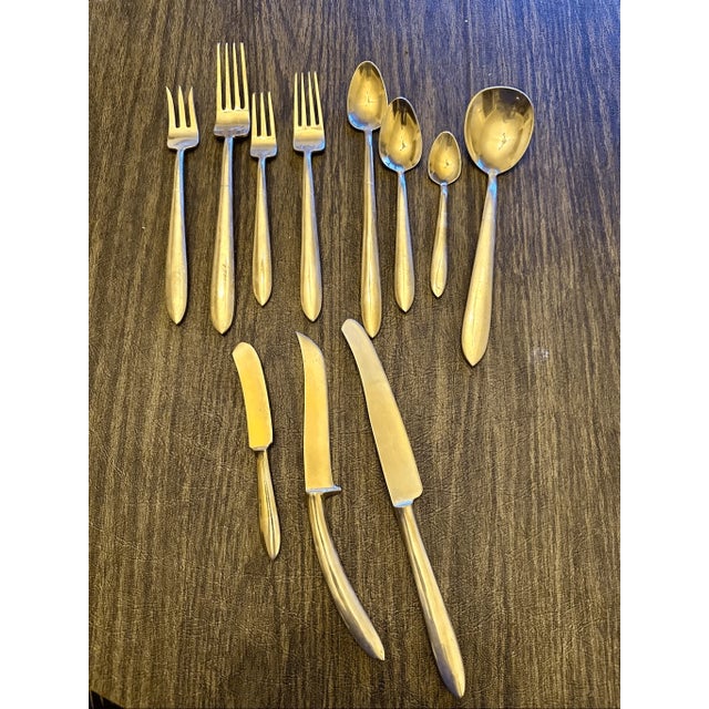 Vintage Tony’s Gems Stainless Steel 134 Pieces 12 Person Flatware Set For Sale - Image 9 of 12