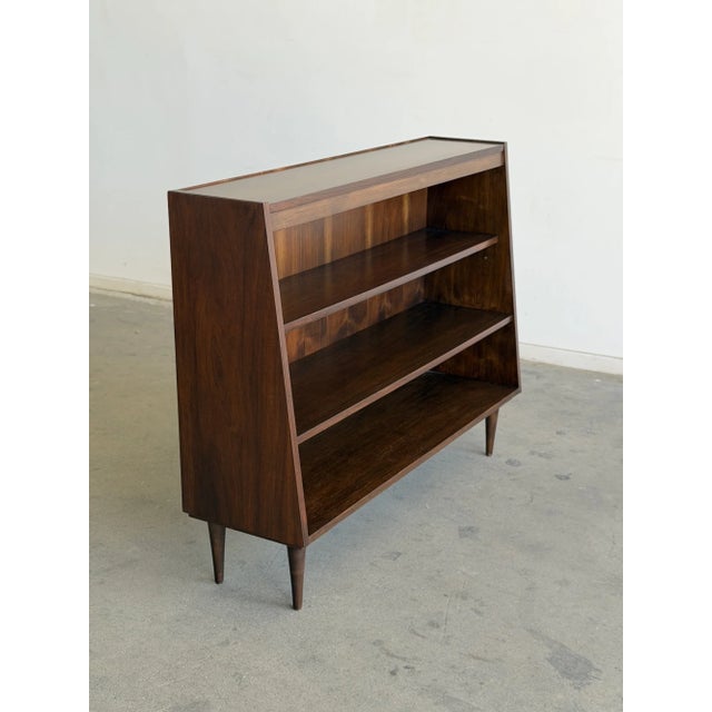 Mid Century Modern Angled Bookcase For Sale - Image 11 of 16