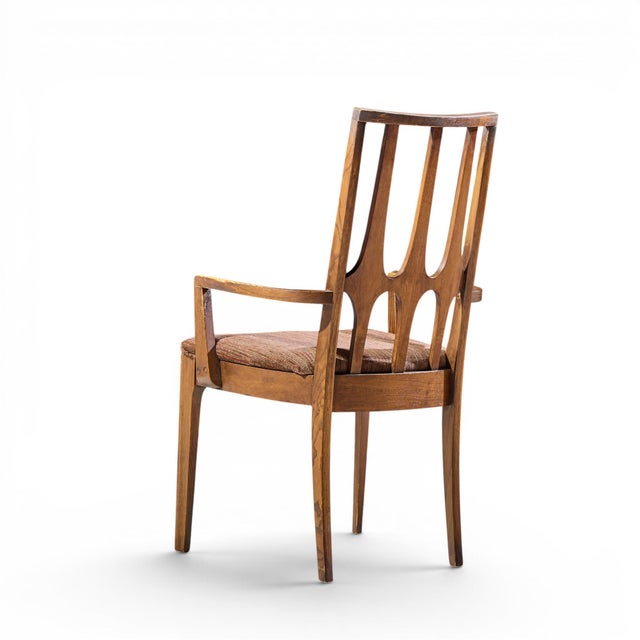 Mid 20th Century Broyhill Brasilia Mid Century Walnut Arm Dining Chair For Sale - Image 5 of 9