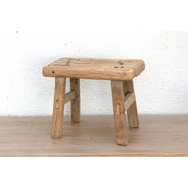 Farmhouse Vintage Small Country Milking Stool For Sale - Image 3 of 6