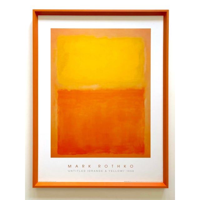Mark Rothko Vintage Lithograph Print Framed Abstract Expressionist Poster " Untitled ( Orange & Yellow ) " 1956 For Sale - Image 13 of 13