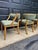 Set of 4 Custom Restoration Hardware Swedish Demi-Lune Chairs For Sale - Image 10 of 14