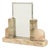 Small Art Deco Photo Frame in Marble, Glass and Mirrored Border, 1930s For Sale
