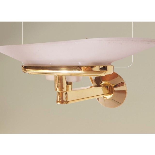 Jill Wall Sconce in Polished Brass and Opaline Glass from Arteluce, Italy, 1970s For Sale - Image 17 of 17