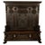 A fine antique Italian Renaissance Revival carved ebonized walnut high-back bench, settle, circa 1880. The settle's high-...