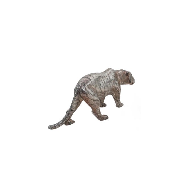 Modern 1990s Sterling Silver Over Resin Bengal Tiger For Sale - Image 3 of 6