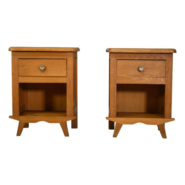 Oak Bedside Tables, 1960s, Set of 2 For Sale