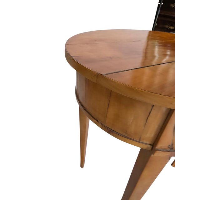 Biedermeier Sewing Table in Cherry, 1835 For Sale - Image 11 of 18