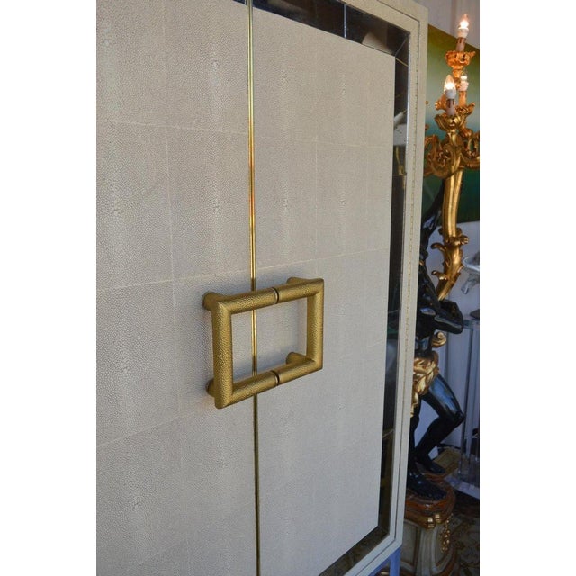 Animal Skin 1980s Shagreen Bar Cabinet For Sale - Image 7 of 11