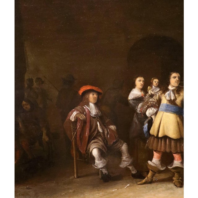 Baroque Anthony Palamedesz, Palamedesz Guardhouse, 1630, Oil on Board For Sale - Image 3 of 15