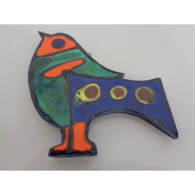 Ceramic Vintage Ceramic Bird Wall Art, Denmark, 1970s For Sale - Image 7 of 14