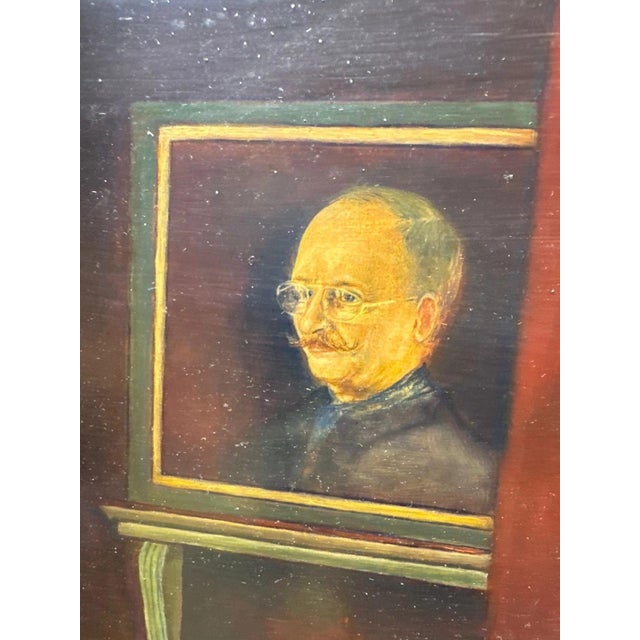 Modern Surrealist Artist, Nude, Figurative Composition, Oil Painting on Wood For Sale - Image 3 of 13