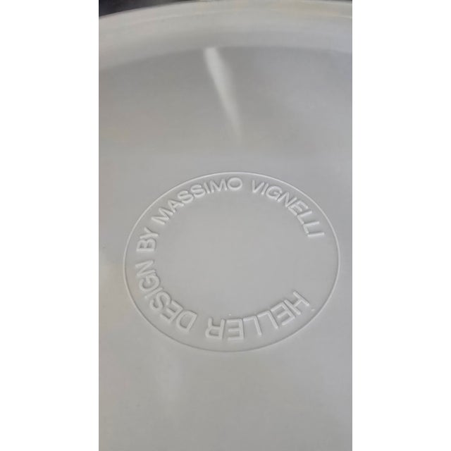 Massimo and Lella Vignelli Vintage 1970's Heller Massimo Vignelli Melamine Dinner Plates, Set of 4 For Sale - Image 4 of 4