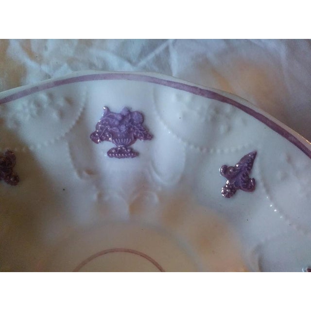 19th Century Handle-less Teacup Adderley CHELSEA Embossed Porcelain For Sale - Image 12 of 12